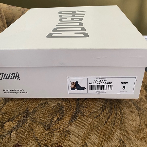 Cougar Waterproof Booties Colleen Black/Leopard - Picture 10 of 11